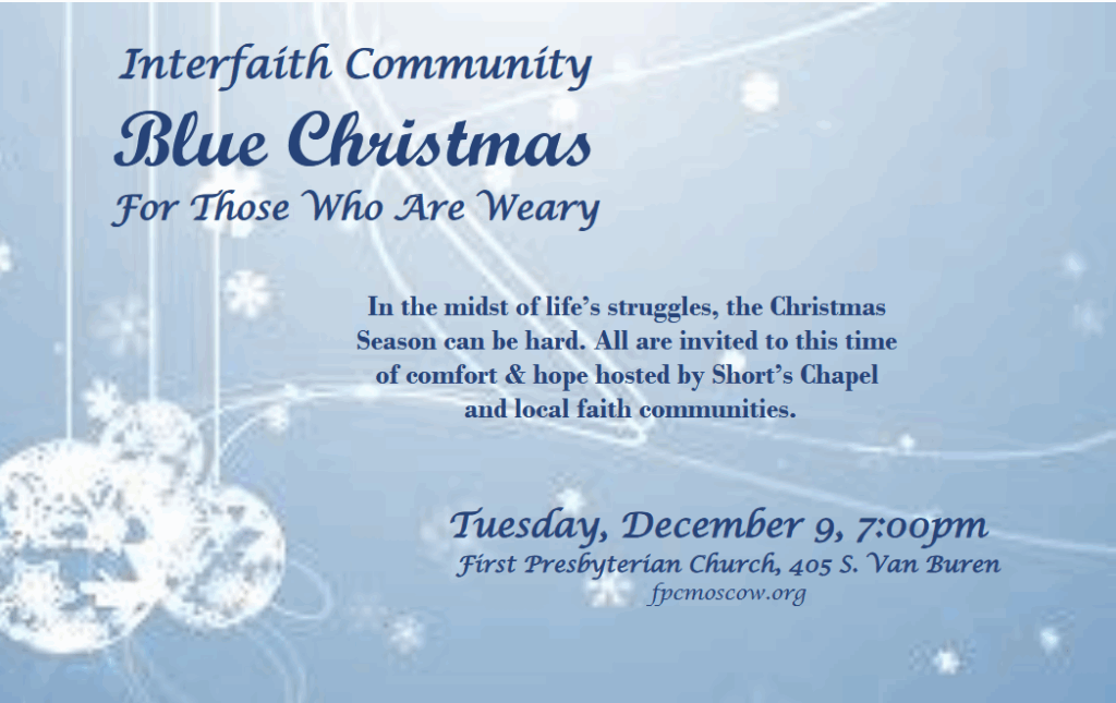 Interfaith Blue Christmas December 9 at 7 p.m.